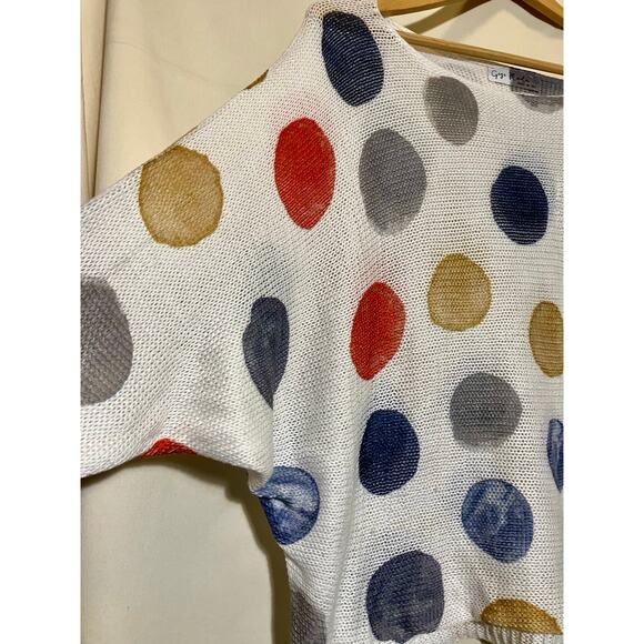 Gigi Moda Polk-A-Dot Sweater No Size. - Picture 4 of 6